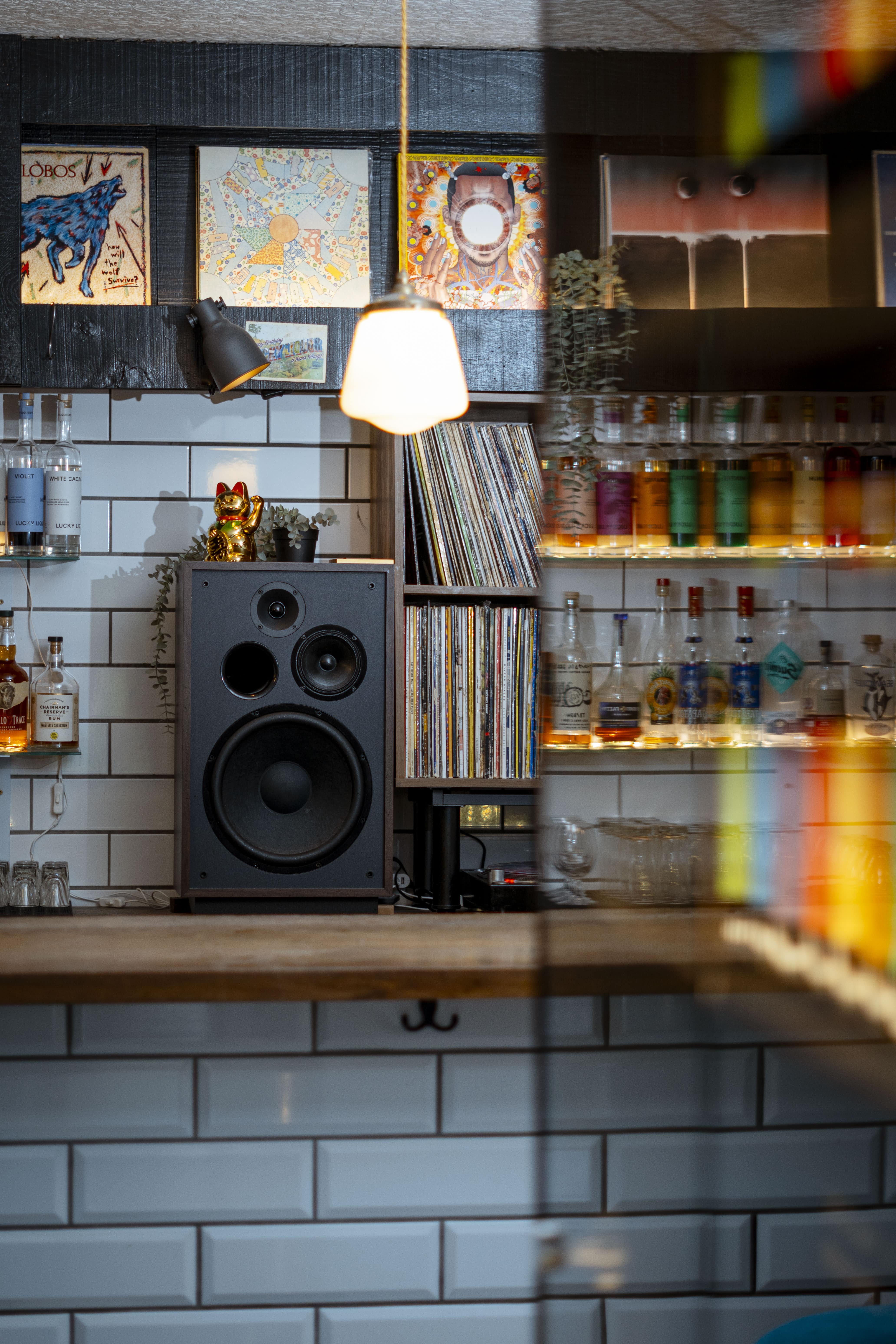 interior of the lucky liquor co bar